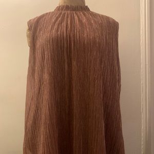 Pink Metallic Sleeveless Top